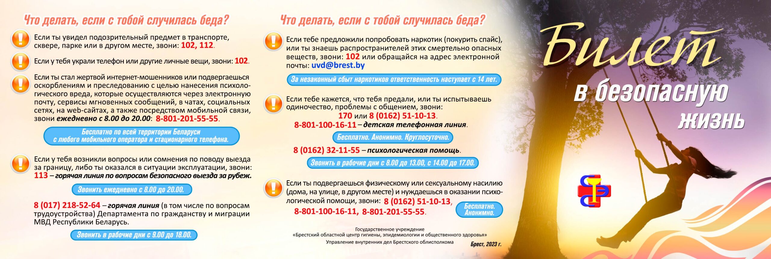 Билет в безопасную жизнь 2023 Лицо