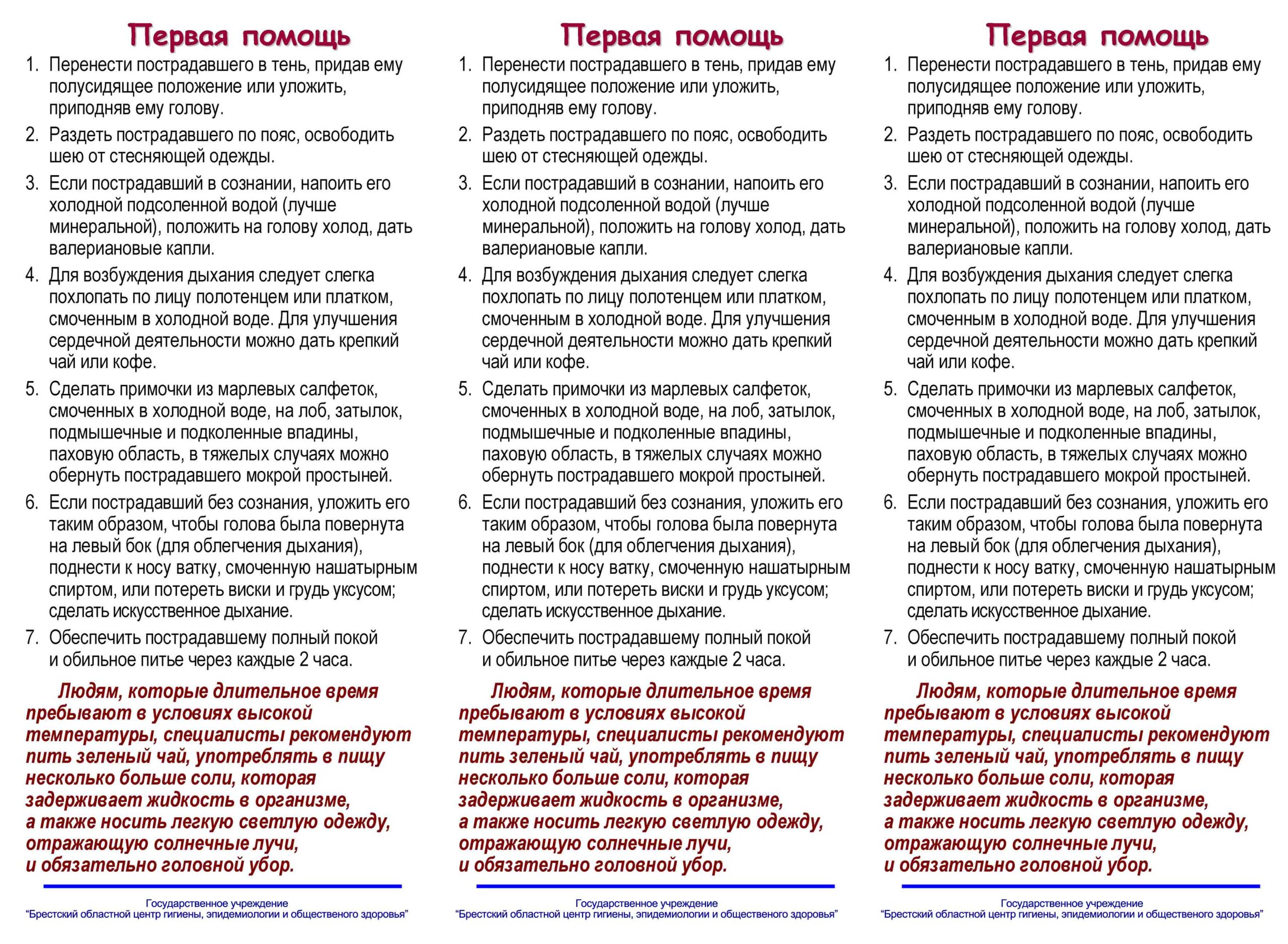 Солнечный и тепловой удар 2